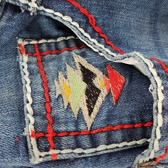 Rancho Estancia Southwest Tribal Jeans size 34 western bootcut embroidered - Picture 4 of 10
